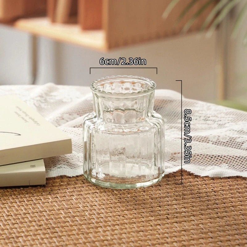 Vase en Verre Sculpté Fait Main – Pot Hydroponique Décoratif Style Gothique