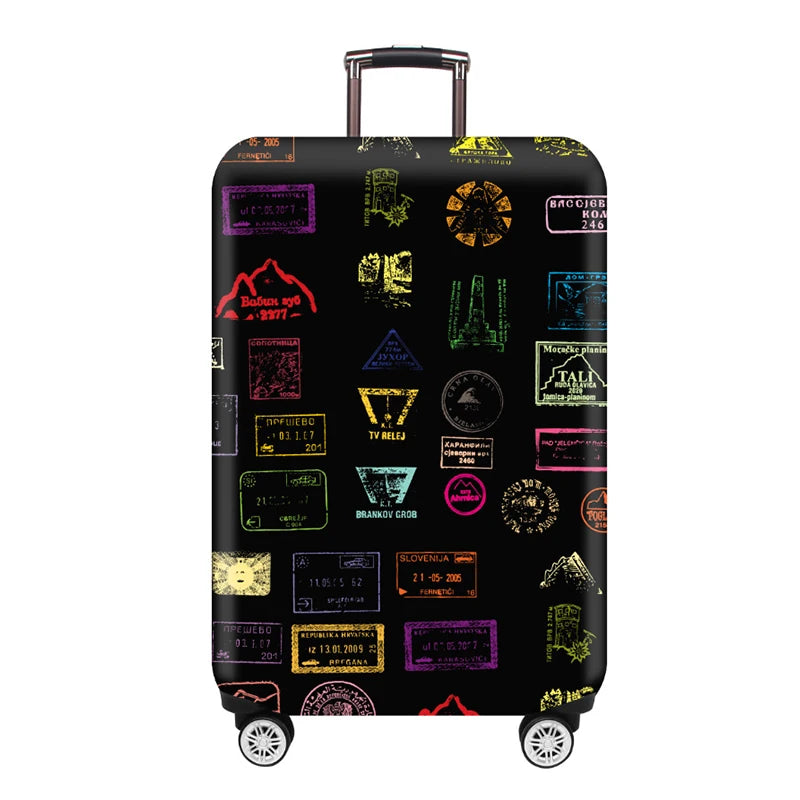 Housse de Protection Valise – Tissu Élastique Lavable, Anti-Rayures, 29 Motifs, Tailles S à XL