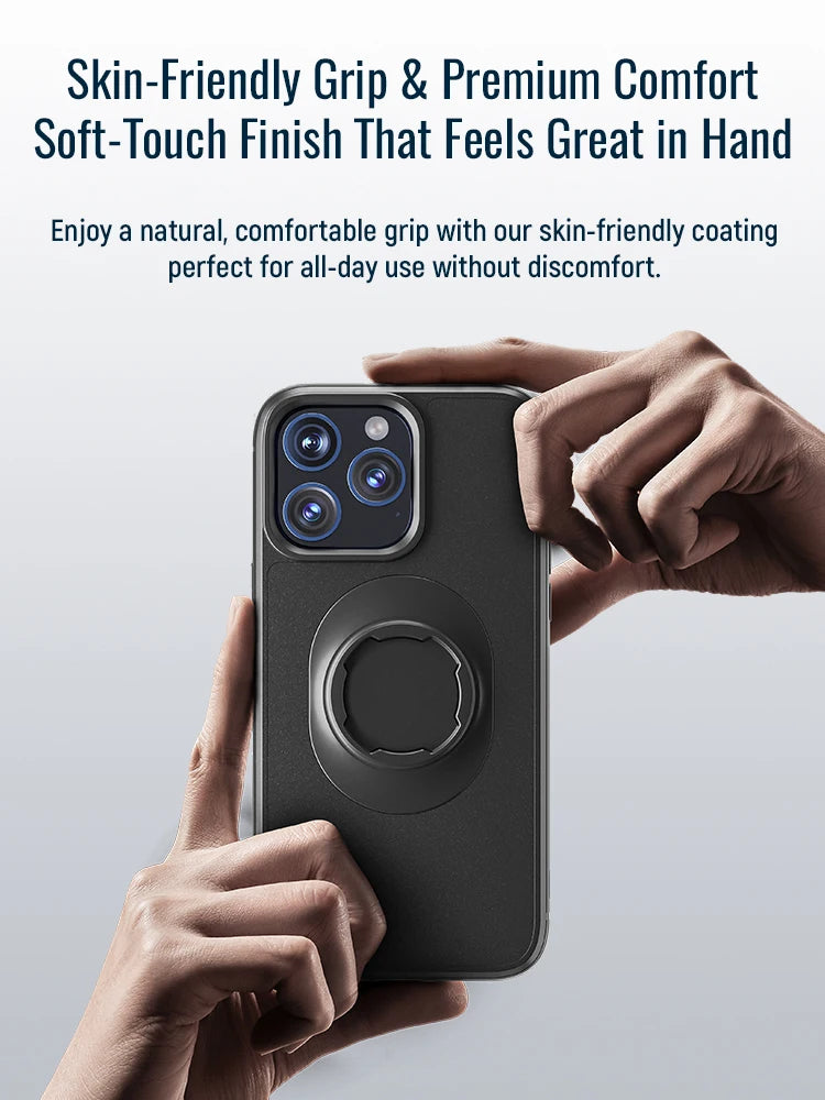 Coque Antichoc iPhone + Support Moto, Vélo & Voiture – Compatible iPhone 7 à 17 Pro Max, Fixation Verrouillable