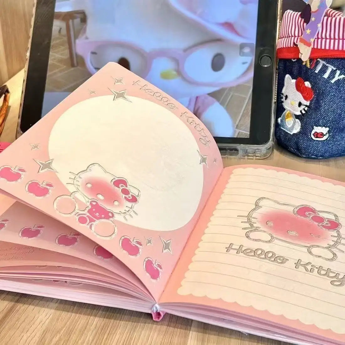 Cahier A6 Hello Kitty – Journal Étudiant Kawaii – Pages à Colorier – Papeterie Mignonne