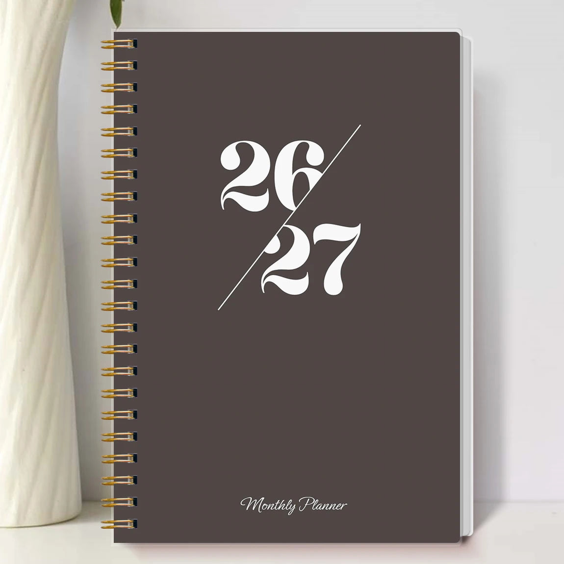 Agenda Mensuel A5 Spiralé 2026-2027 – 24 Mois, Vue Mensuelle & Notes – 2 Coloris