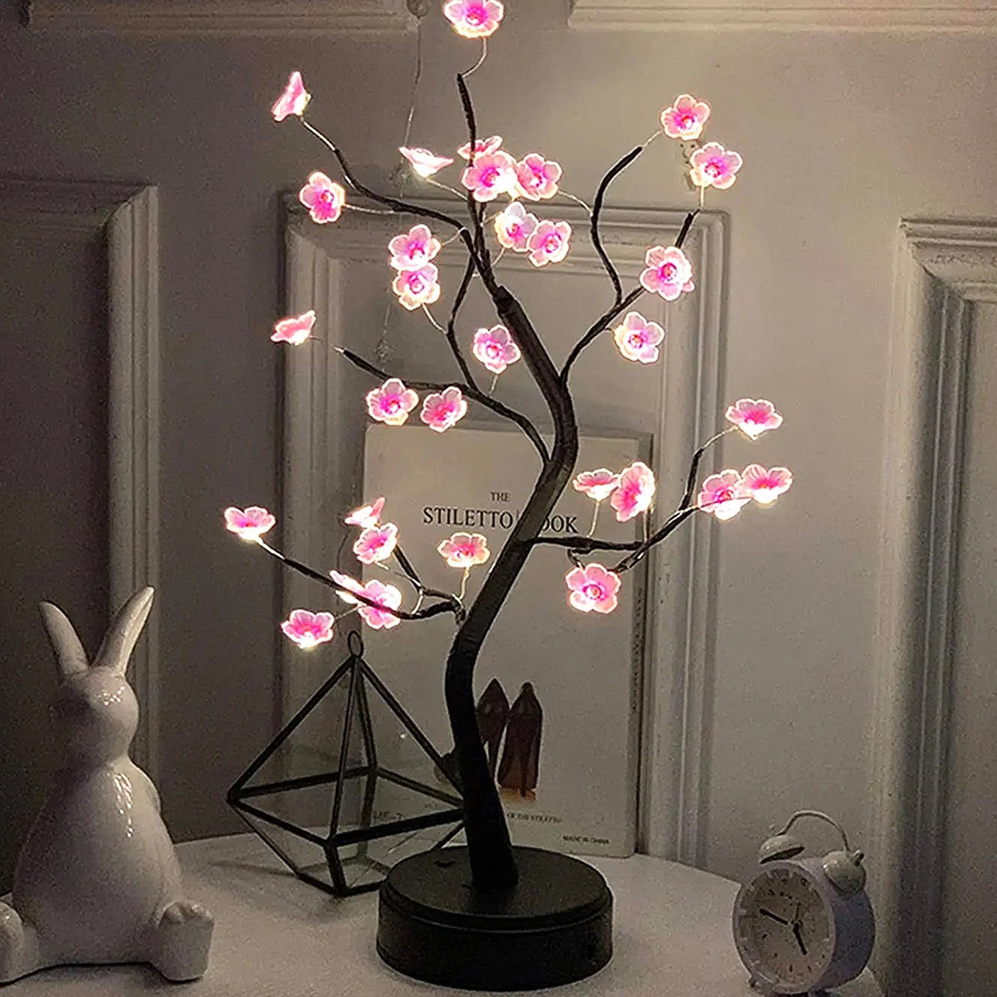 Veilleuse Arbre Bonsaï LED – Interrupteur Tactile, USB, 4 Modèles, Déco Chambre & Bureau