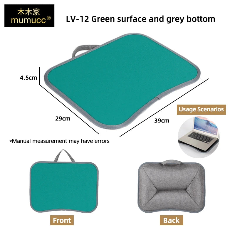 Bureau Laptop Coussin MUMUCC – Table Portable Multifonction, Tapis Souris, Mousse, Plusieurs Coloris