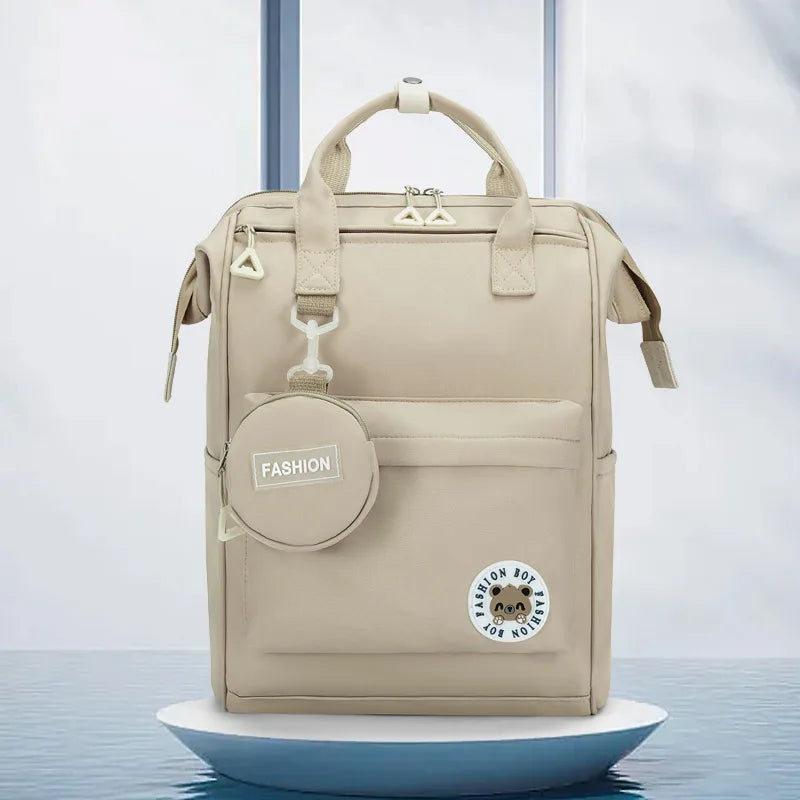 Sac à Dos Style K-Pop Preppy – Grande Capacité, Lycée & Fac, Fille, 5 Coloris