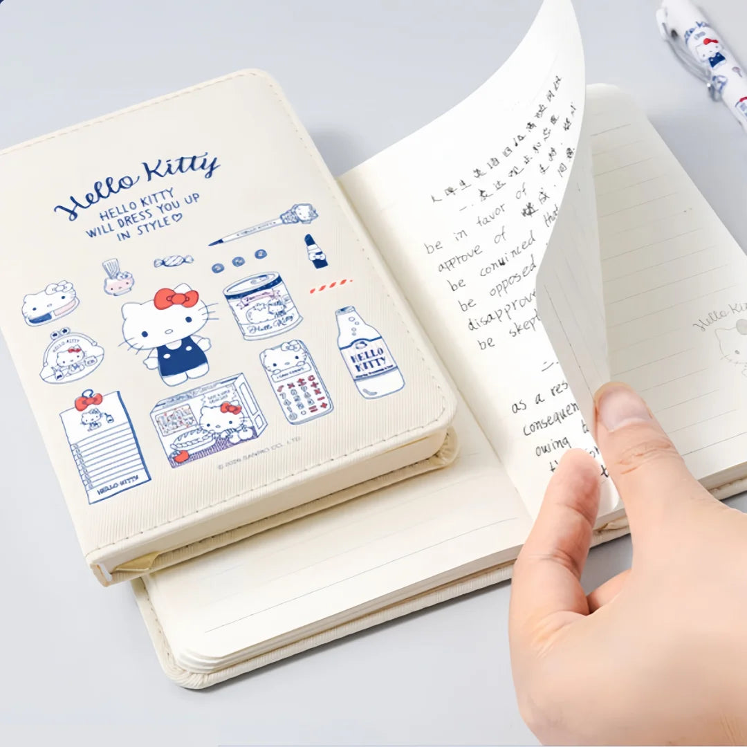 Carnet Kawaii Sanrio – Hello Kitty & Cinnamoroll, Couverture PU, Carnet Étudiant & Planner