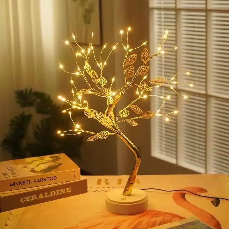 Veilleuse Arbre Bonsaï LED – Interrupteur Tactile, USB, 4 Modèles, Déco Chambre & Bureau