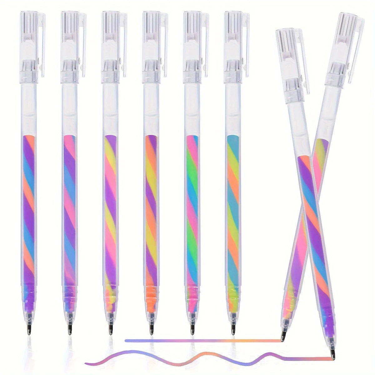 Set 8 Surligneurs Gel Paillетés – Pointe Fine 1,2 mm – Journal Créatif & DIY – 3 Assortiments