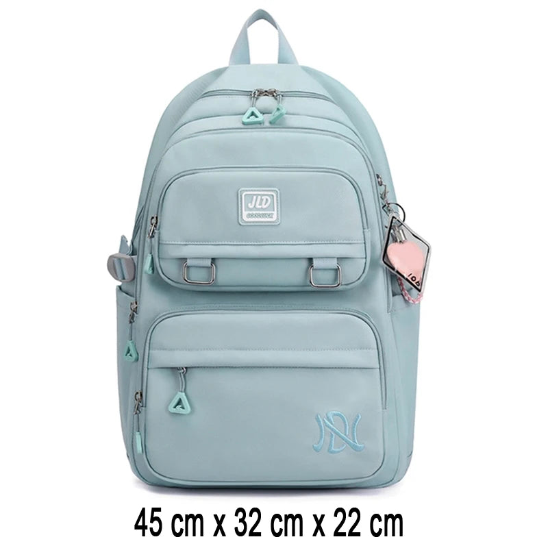 Sac à Dos Scolaire – Grande Capacité, Nylon Léger, Fille & Mixte
