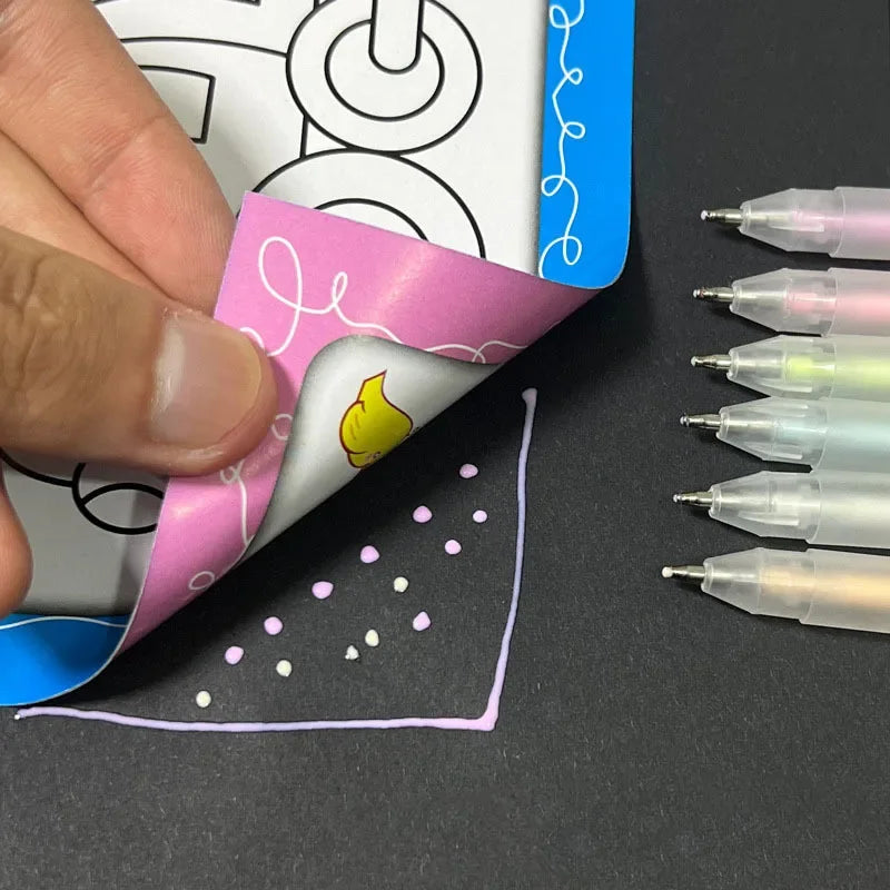 Set 12 Stylos Colle Candy Color + 6 Recharges – Séchage Rapide, Haute Viscosité, École & DIY