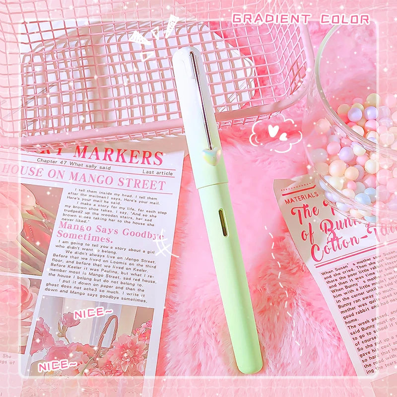 Stylo Plume – Plume Acier EF 0,5 mm, Étudiant & Bureau, 4 Coloris