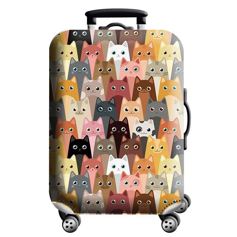Housse de Protection Valise – Tissu Élastique Lavable, Anti-Rayures, 29 Motifs, Tailles S à XL