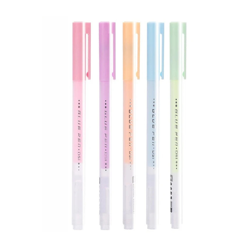 Stylo Colle Solide Kawaii – 5 Coloris, Séchage Rapide, Enfants, École & Scrapbooking