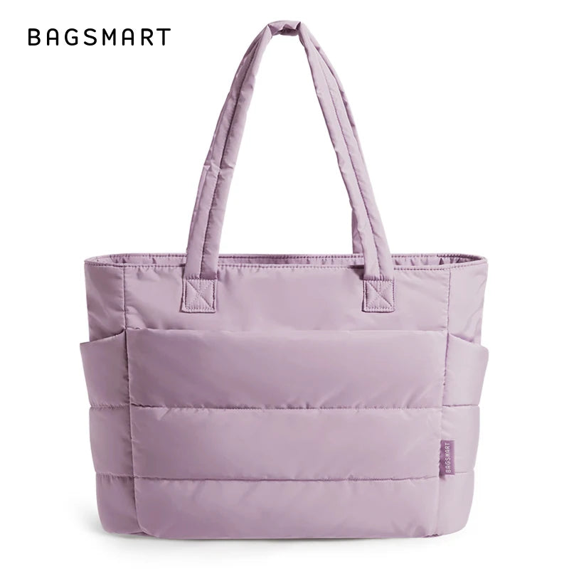 Sac Fourre-Tout BAGSMART Femme – Cabas Matelassé 20L, Travail Voyage École