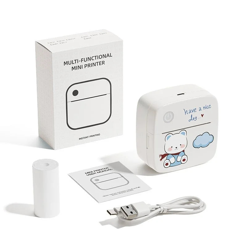 Mini Imprimante Thermique Portable DOLEWA D2 – Bluetooth, Sans Encre, Étiquettes & Photos