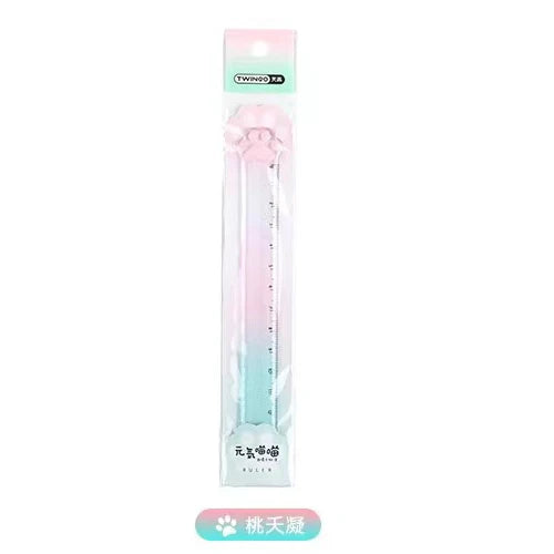 Règle Patte de Chat Kawaii – Plastique, Dessin & École, Accessoire Planner Mignon