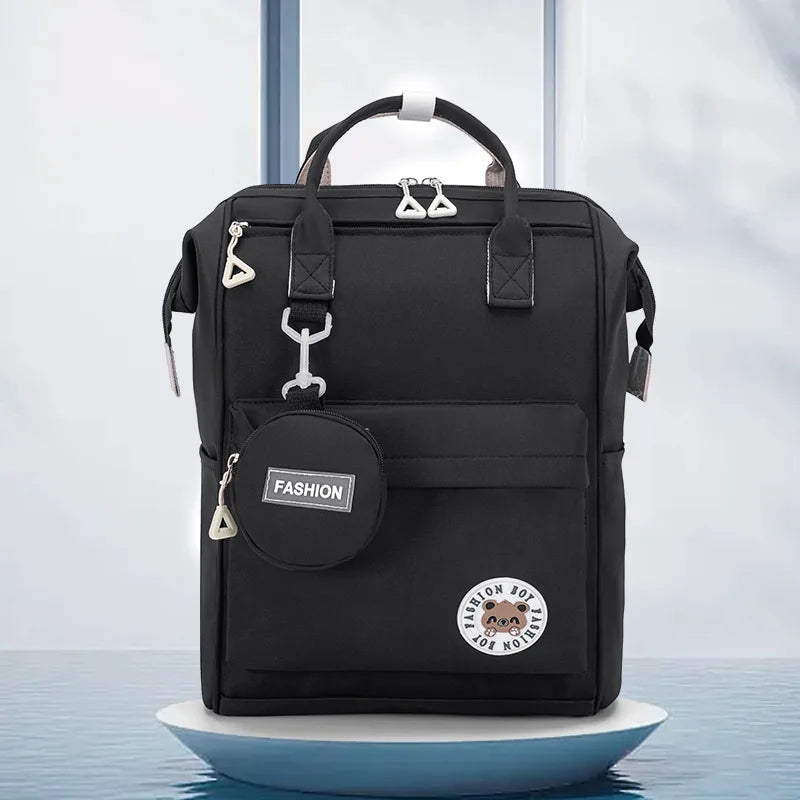 Sac à Dos Style K-Pop Preppy – Grande Capacité, Lycée & Fac, Fille, 5 Coloris