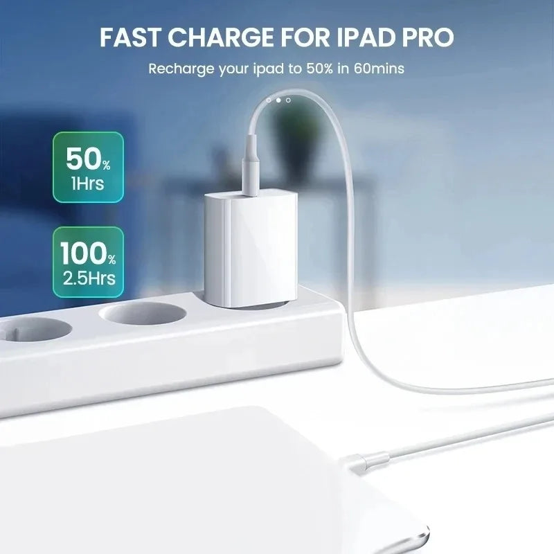Chargeur Rapide Original PD 35W pour iPhone – USB-C, Compatible iPhone 17/16/15/14/13/12/11, Câble Tressé 1M
