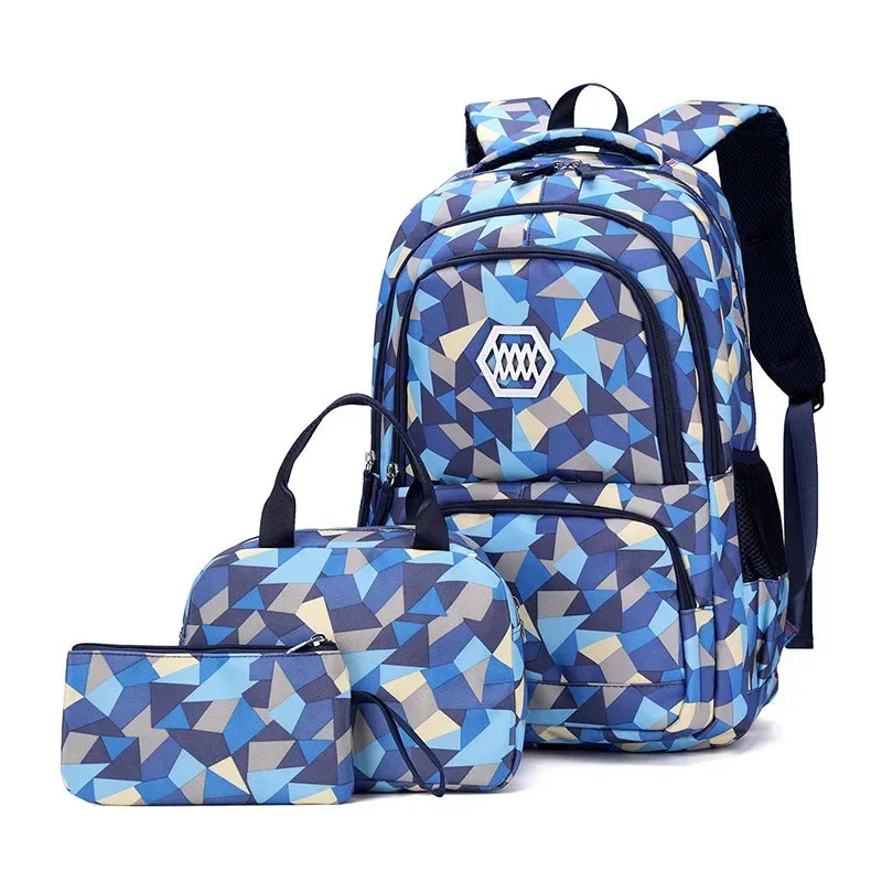 Cartable Scolaire Grande Capacité – Nylon, Taille S & L, 5 Coloris, Ado Fille & Garçon
