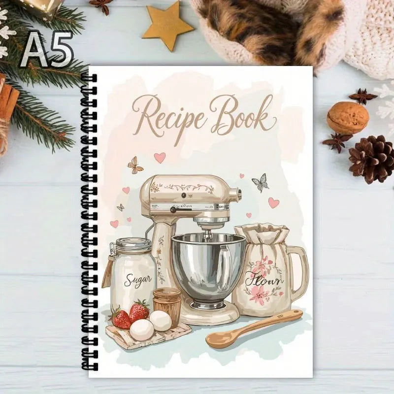 Carnet de Recettes Vierge – 100 Feuilles, Planification Repas & Pâtisserie