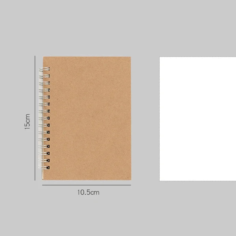 Carnet à Spirale Kraft – A4, A5 ou A6 – Ligné, Pointillés, Grille ou Blanc – Papier 80g