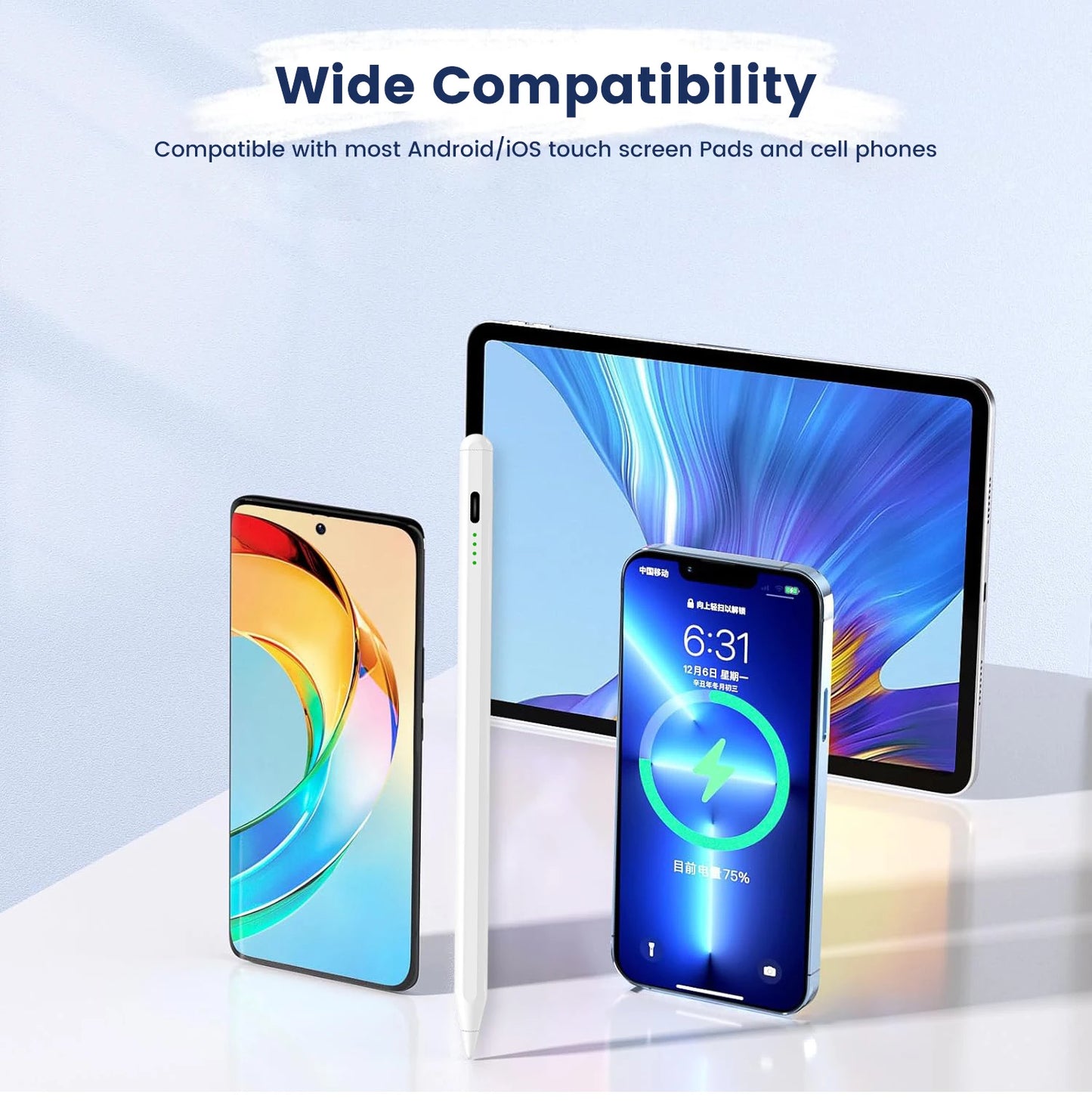 Stylet Tactile Rechargeable – Switch Tactile – Compatible Android & iOS – 5 Coloris