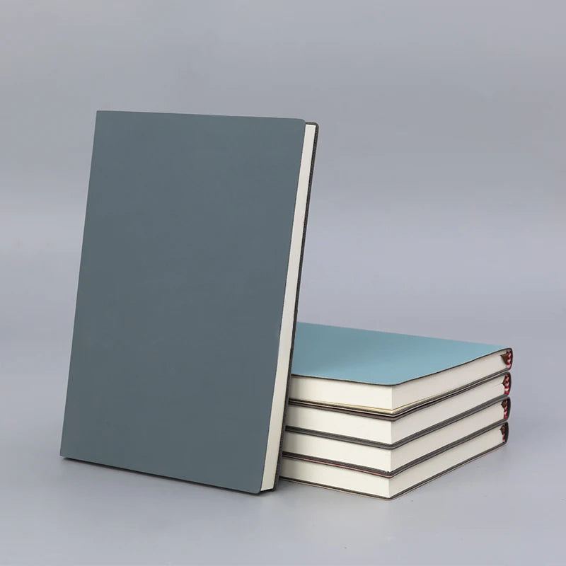 Carnet A5 en Cuir Souple – 120 Pages – Couverture Imperméable – Journal & Écriture – 4 Coloris