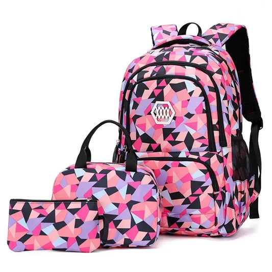 Cartable Scolaire Grande Capacité – Nylon, Taille S & L, 5 Coloris, Ado Fille & Garçon