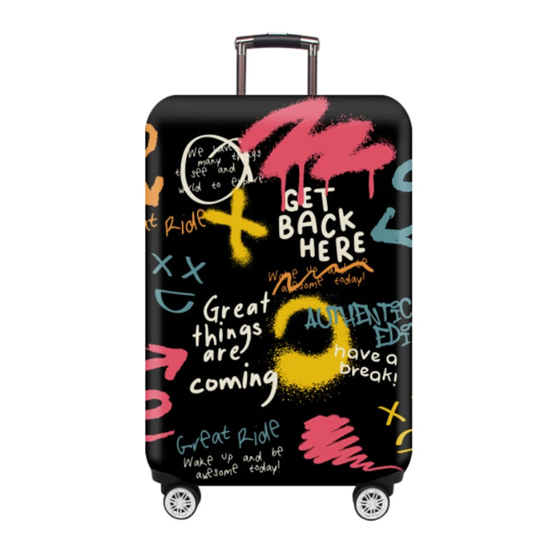 Housse de Protection Valise – Tissu Élastique Lavable, Anti-Rayures, 29 Motifs, Tailles S à XL
