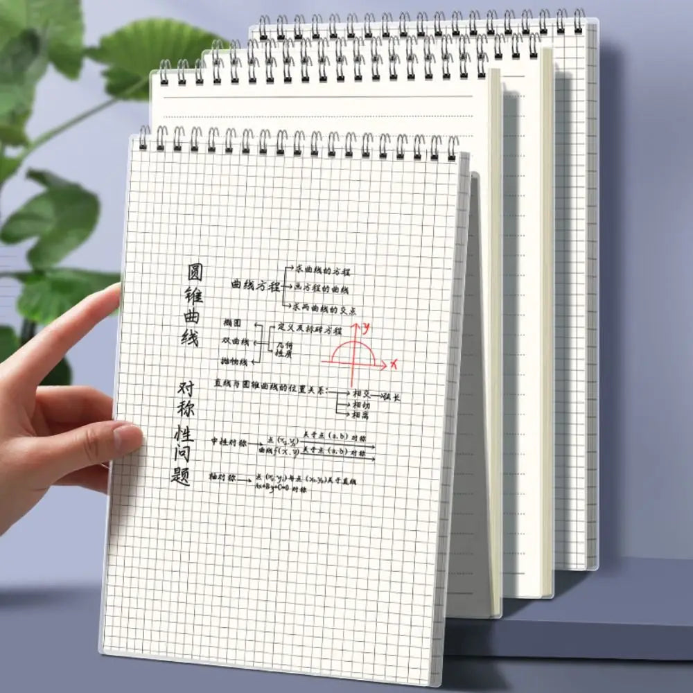 Cahier à Spirale Épaissi A4/A5/A6/B5 – Ligné, Quadrillé ou Vierge, Flip-Over