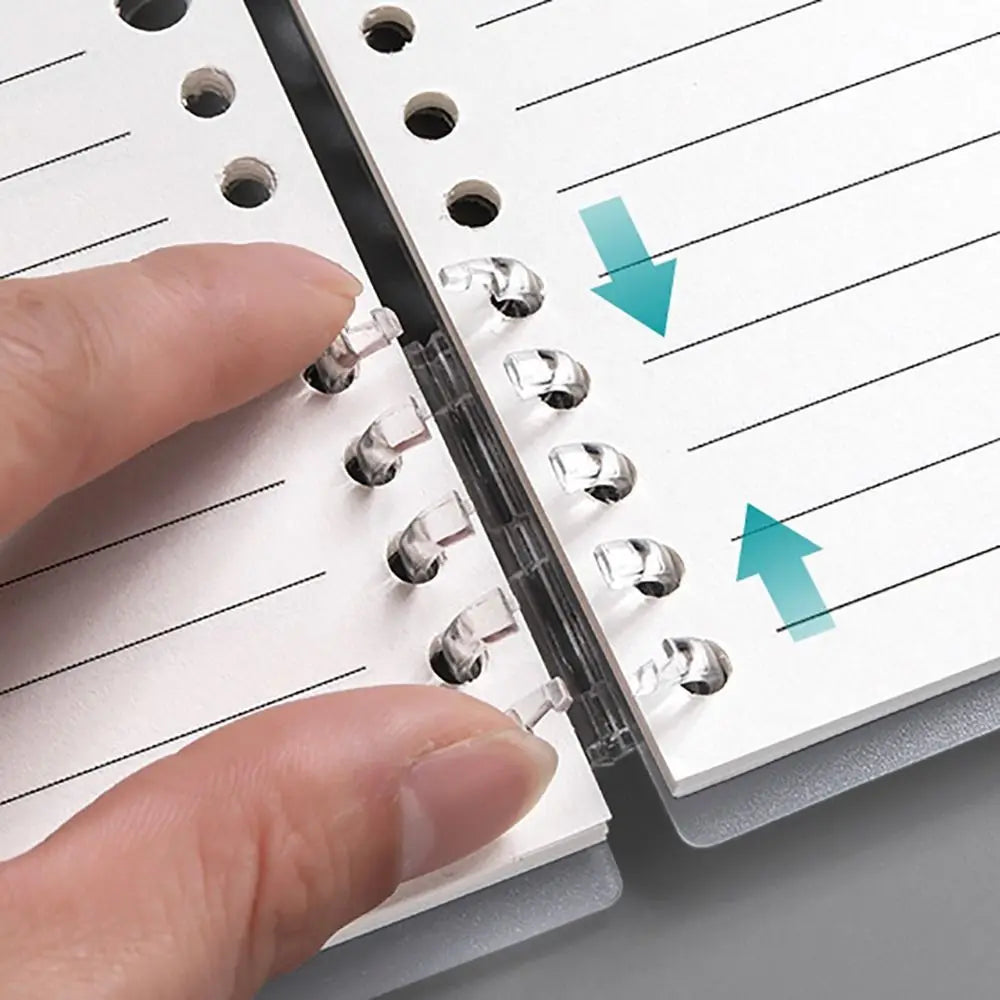 Cahier à Feuilles Mobiles A4/A5 – 60 Feuilles, Ligné ou Quadrillé, Couverture Transparente