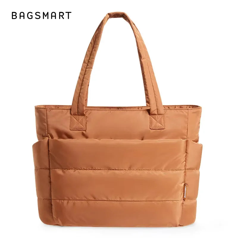 Sac Fourre-Tout BAGSMART Femme – Cabas Matelassé 20L, Travail Voyage École