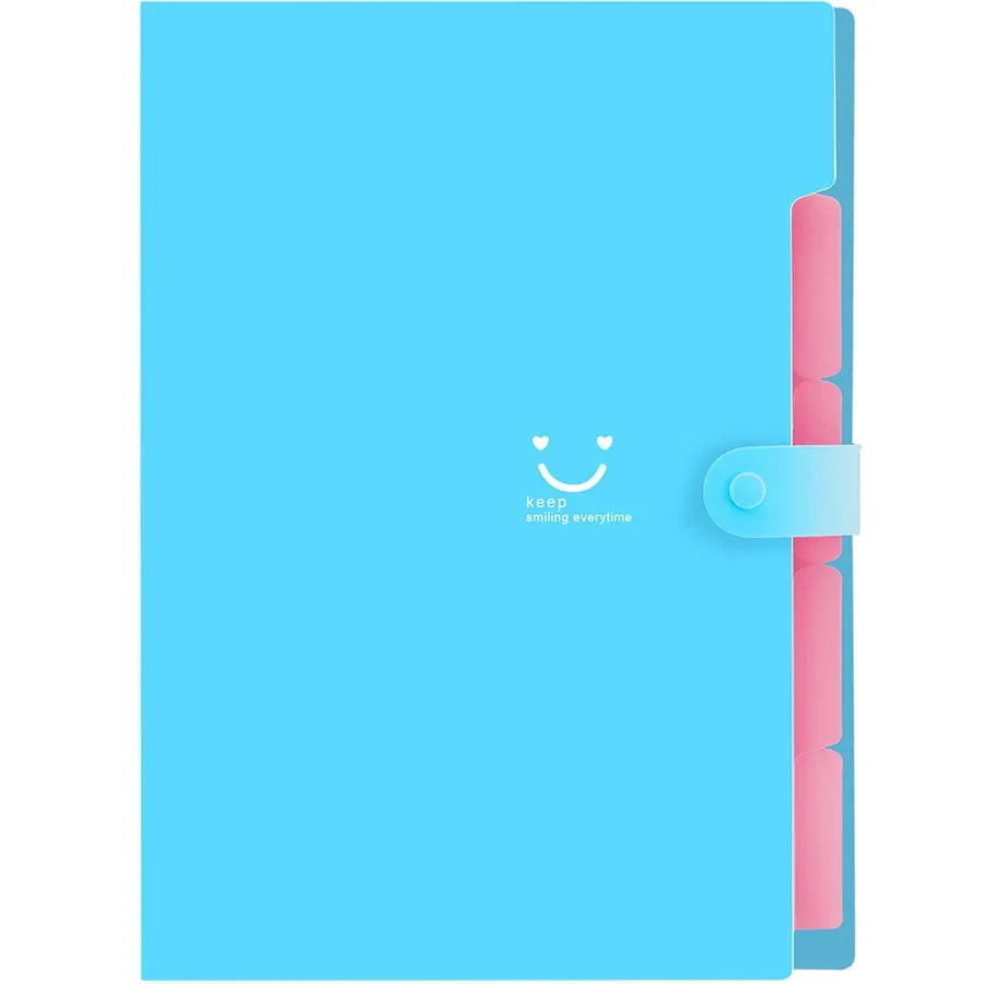 Pochette Document A4 – Bouton-Pression, Organiseur Bureau & École, 14 Coloris