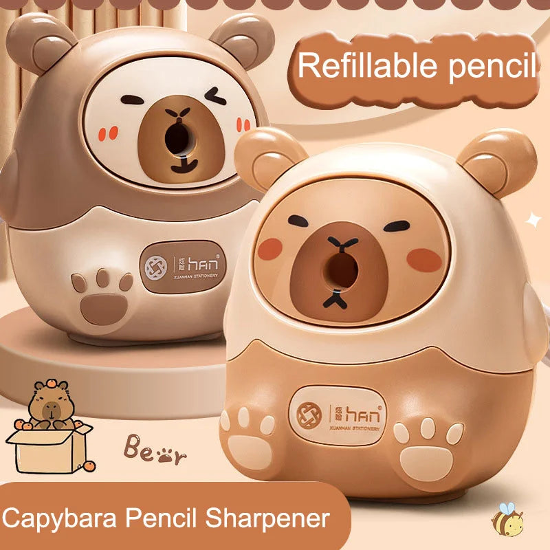 Taille-Crayon Capybara Kawaii – Papeterie Créative Style Coréen, 4 Modèles