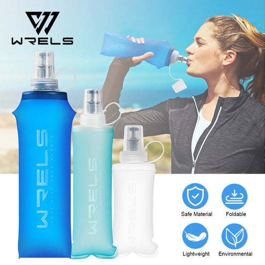 Gourde Souple Pliable WRELS – TPU Sans BPA, Sport Running Camping, 150/250/500ml