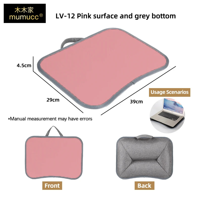 Bureau Laptop Coussin MUMUCC – Table Portable Multifonction, Tapis Souris, Mousse, Plusieurs Coloris