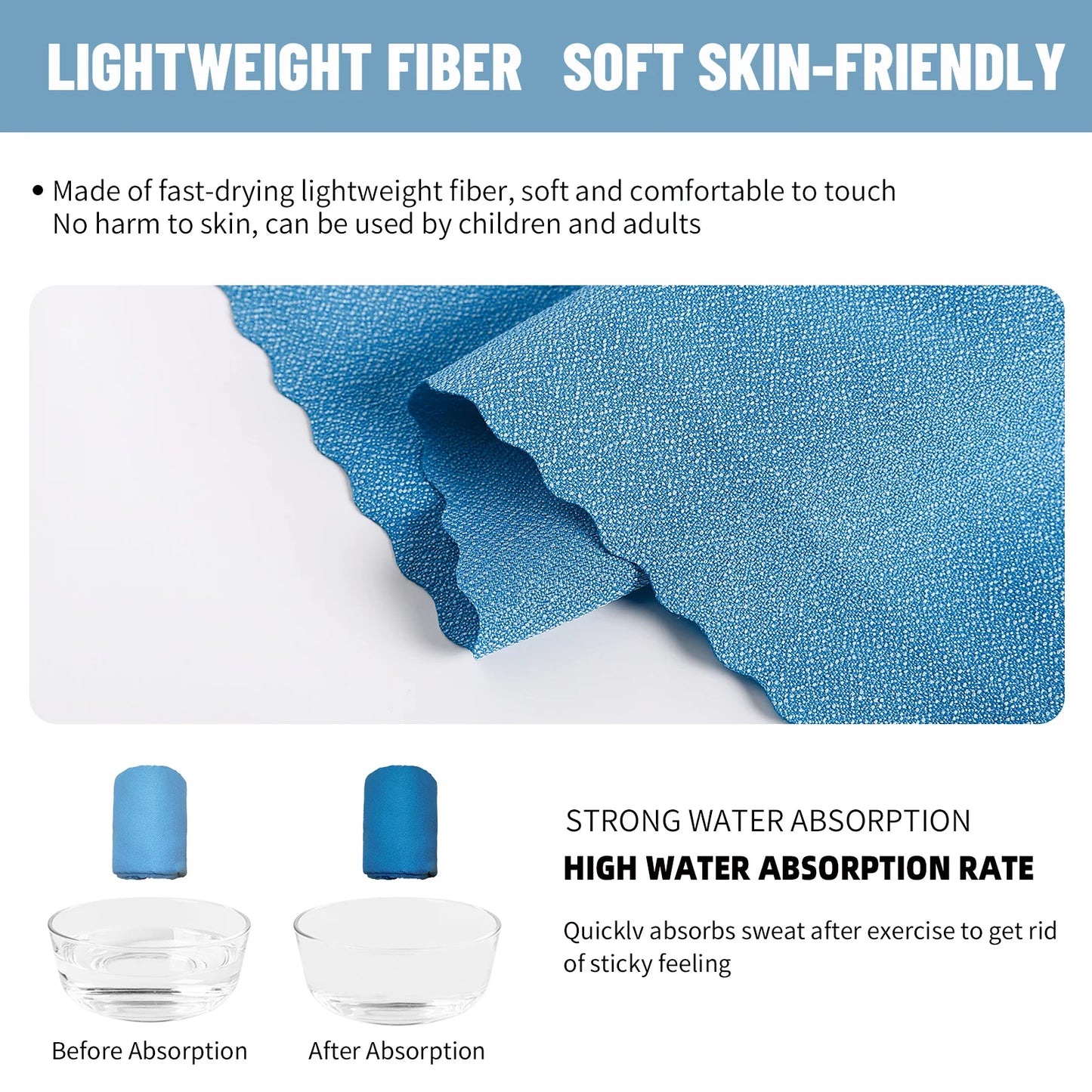 Serviette Microfibre Ronde – Séchage Rapide, Légère, Plage Running Voyage
