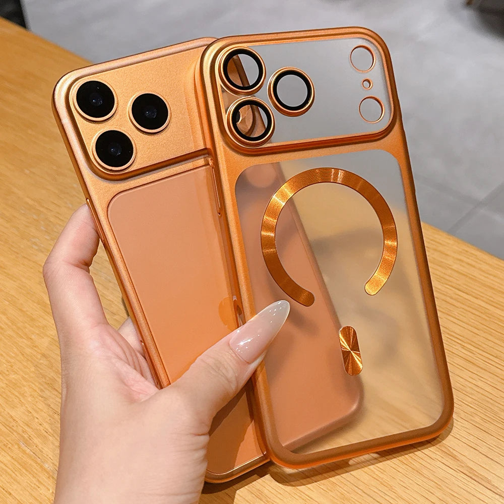 Coque iPhone 17 Luxe Mate Translucide Magnétique – Compatible MagSafe, iPhone 17 / Pro / Pro Max / Air