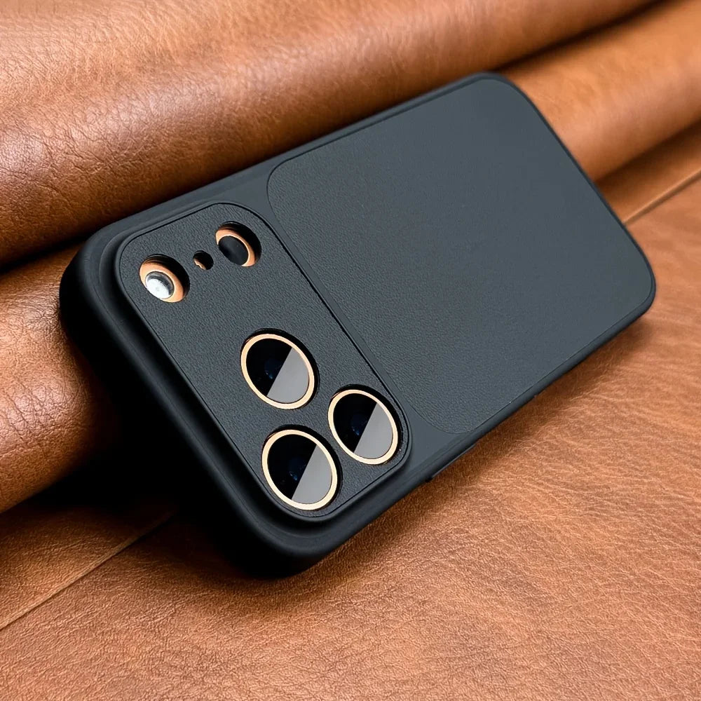 Coque Rétro Luxe pour iPhone – Semi-Rigide, Compatible iPhone 13 à 17 Pro Max, 5 Coloris