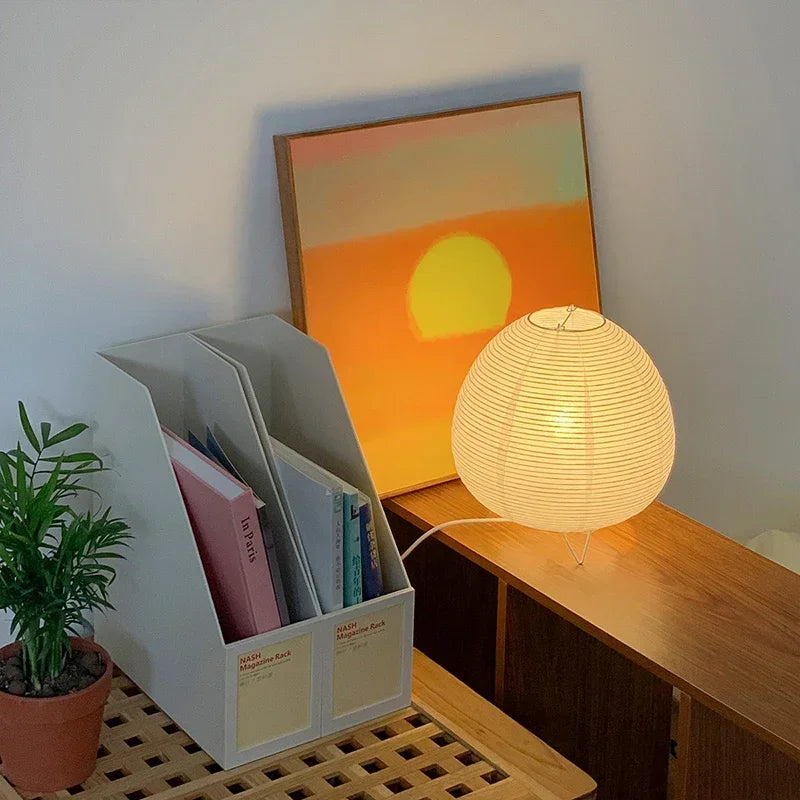 Lanterne Japonaise LED en Papier de Riz – Lampe d’Ambiance Déco