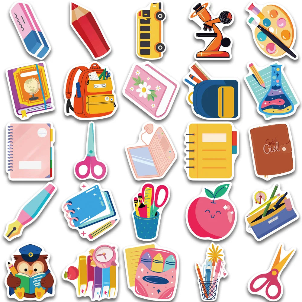Lot de 50 Autocollants Imperméables – Déco Cahiers, Valises & Téléphones