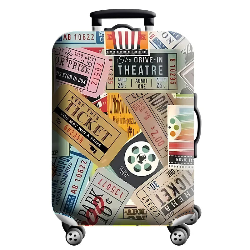 Housse de Protection Valise – Tissu Élastique Lavable, Anti-Rayures, 29 Motifs, Tailles S à XL