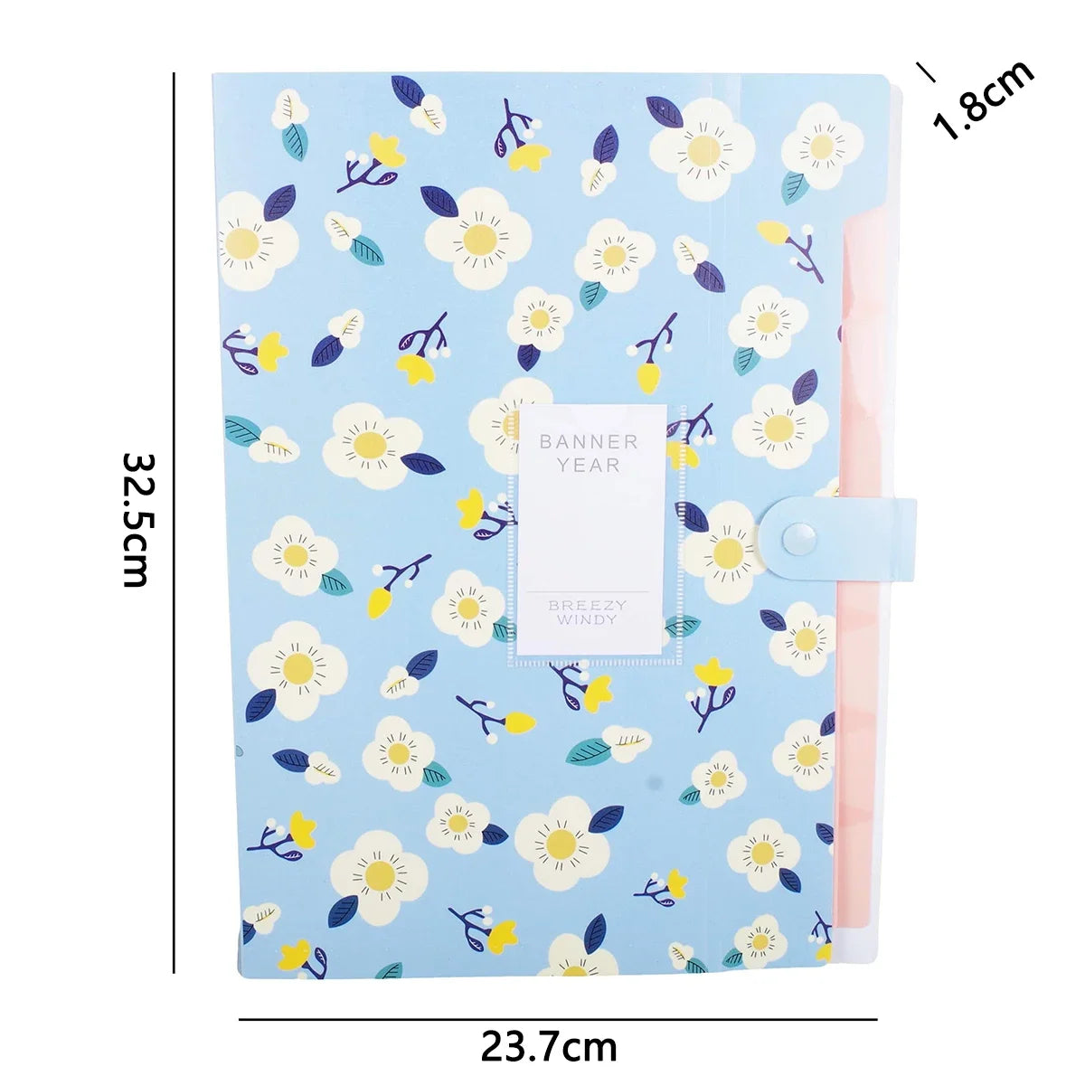 Pochette Document A4 – Bouton-Pression, Organiseur Bureau & École, 14 Coloris