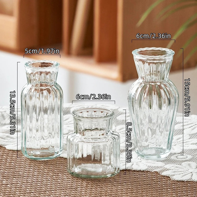 Vase en Verre Sculpté Fait Main – Pot Hydroponique Décoratif Style Gothique