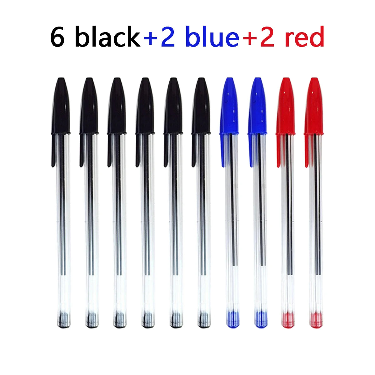 Stylos Bille Confort 1,0 mm – Lot de 10 ou 15, Encre Noire/Bleue/Rouge, Écriture Fluide & Journal