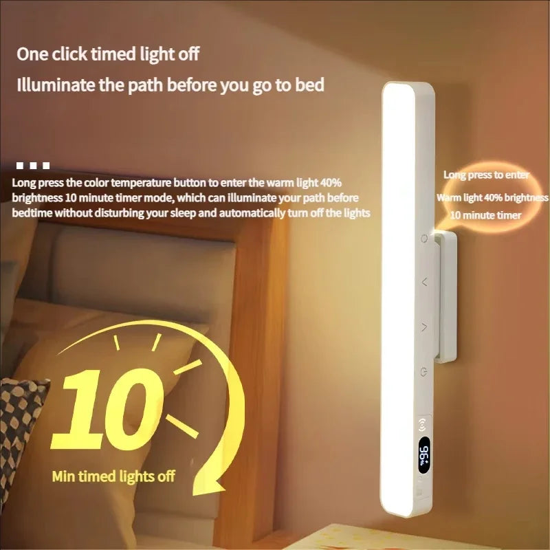 Barre Lumineuse LED Magnétique Rechargeable – Tactile, Affichage Batterie