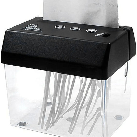 Destructeur de Papier Mini USB – Portable, Électrique, Format A6, Coupe en Bandelettes, Bureau & Maison