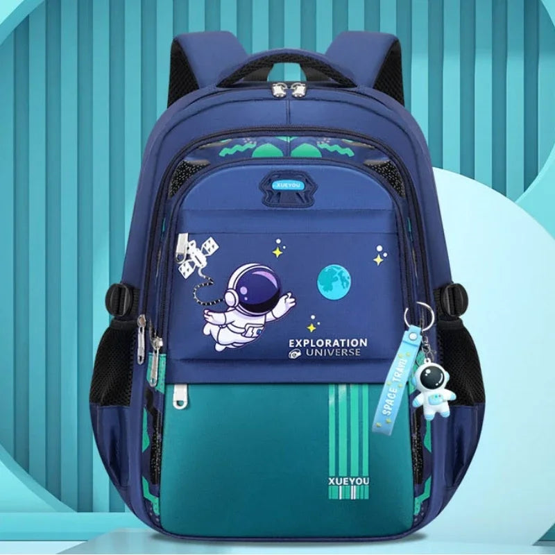 Cartable Garçon Astronaute – Protection Dorsale, Imperméable, Grande Capacité, 5-8 Ans
