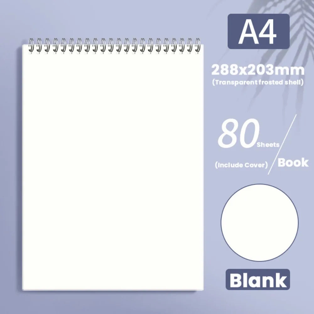 Cahier à Spirale Épaissi A4/A5/A6/B5 – Ligné, Quadrillé ou Vierge, Flip-Over