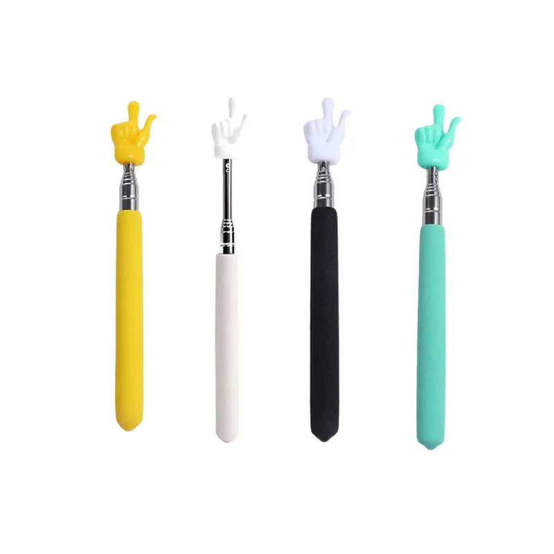Baguette Télescopique Enseignant – Pointeur Tableau Blanc & TBI, 55 cm, Acier Inox, 8 Coloris ou Lot de 4