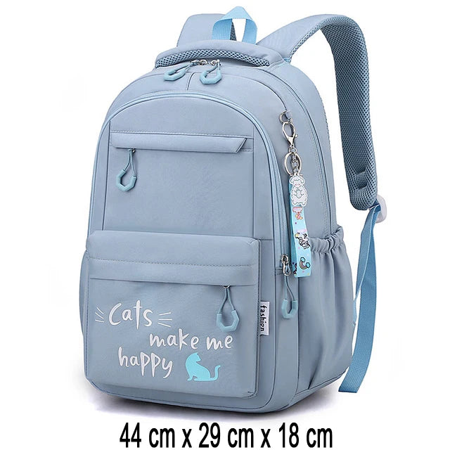 Sac à Dos Scolaire – Grande Capacité, Nylon Léger, Fille & Mixte